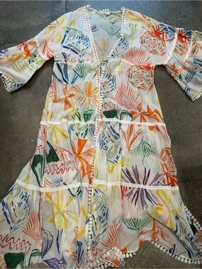 🌴 Charo Ruiz Ibiza Beach Cover-Up / Kaftan – Size Large 🌴